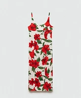 Mango Women's Embossed Flower Gown