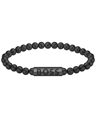 Hugo Boss Men's Sphere Ionic Plated Black Steel Bracelet