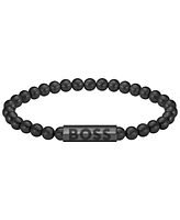 Hugo Boss Men's Sphere Ionic Plated Black Steel Bracelet