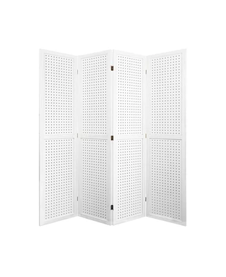 Streamdale Furniture 5.6Ft Pegboard Room Divider, Privacy Screen, Display Panel