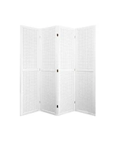 Simplie Fun 5.6Ft Pegboard Room Divider, Privacy Screen, Display Panel