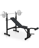 Simplie Fun Adjustable Olympic Weight Bench Stable, Durable, Versatile, Foldable