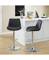 Simplie Fun Ergonomic Waist Support Counter Height Bar Stools, Set of 2