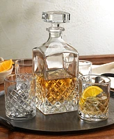 Godinger 5 Piece Whiskey Set with Decanter and 4 Double Old Fashioned Glasses