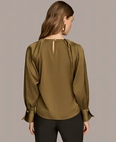 Donna Karan New York Women's Chain-Hardware Long-Sleeve Blouse