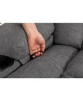 Massage Function Sofa with 360° Swing, Heating, Usb, and Cup Holders