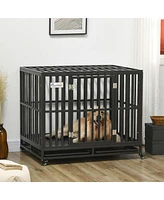 Streamdale Furniture Mobile Dog Crate Durable, Escape-Proof, Easy Cleanup, Paws-Friendly, for Medium/Large Dogs