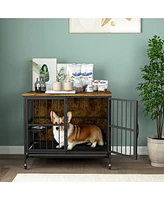 Streamdale Furniture Multifunctional Steel Dog Cage with Easy Assembly and Mobility