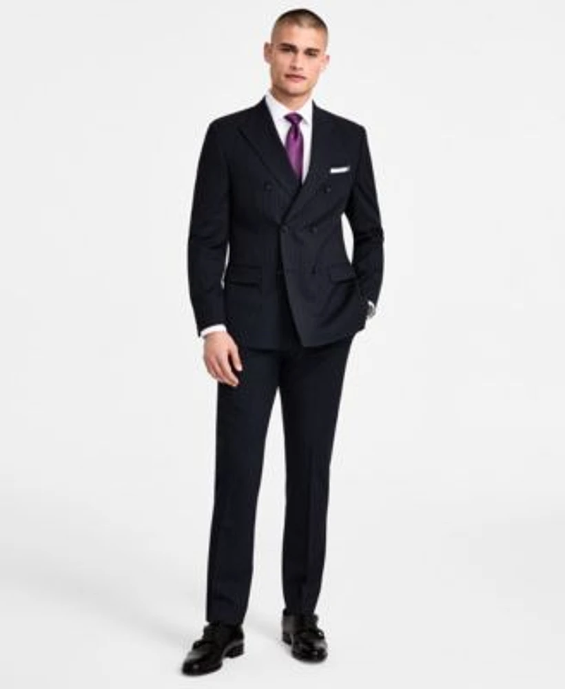 Alfani Mens Slim Fit Pinstripe Double Breasted Suit Separates Created For Macys