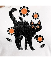 Hybrid Apparel Black Cat Halloween Plus Graphic Tee