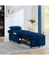 Streamdale Furniture 4-in-1 Sofa Bed with Adjustable Backrest, Storage, and Pillows