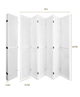 Streamdale Furniture 6-Panel Pegboard Room Divider: Privacy, Display, and Organization