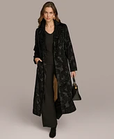 Donna Karan New York Women's Faux Fur Belted Coat