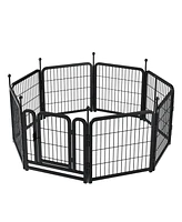 Simplie Fun Anti-Rust Dog Playpen: 8 Panels, 24" Height, Foldable