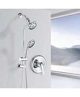 Streamdale Furniture Stainless Steel Dual Shower Head Set