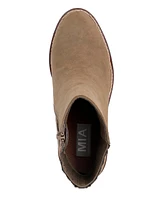 Mia Women's Harlow Lug-Sole Block-Heel Chelsea Booties