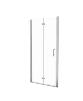 Streamdale Furniture 34 To 35-3/8 In. W X 72 In. H Bi-Fold Semi-Frameless Shower Doors In Chrome With Clear Glass