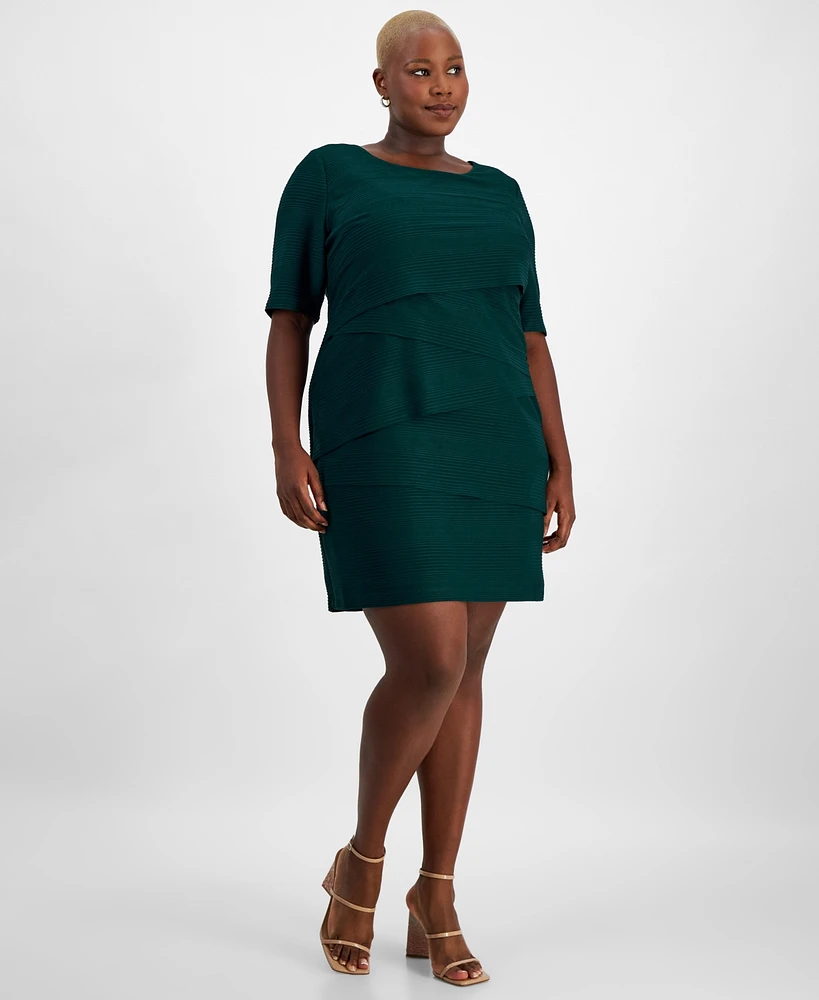 Connected Plus Zigzag Sheath Dress