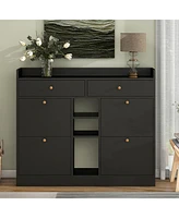 Simplie Fun 4-Drawer Shoe Cabinet for Entrance Hallway