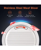 Yescom 10" Blade Commercial Meat Slicer Deli Food Cheese Veggies Kitchen Restaurant 240w 530RPM