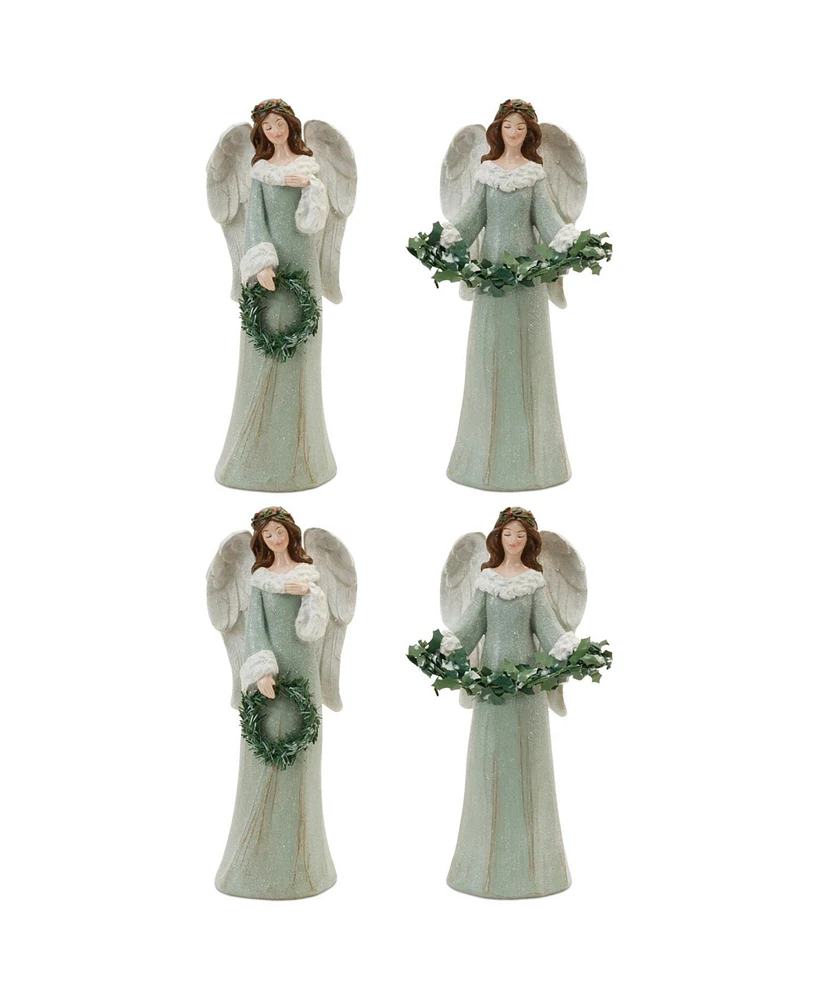 Slickblue Beautiful Angel Decorations for Elegant Holiday Settings (Set of 4)