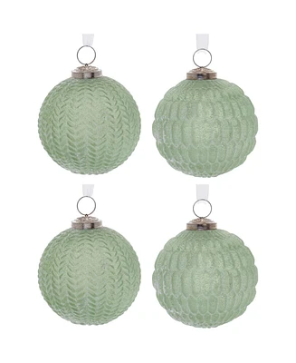 Slickblue Set of 4 Ball Ornaments – Classic Decorations for Holiday and Festive Displays