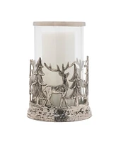 Slickblue Deer and Tree Candle Holder Elegant Holiday Decoration for Festive Home Decor