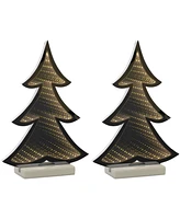 Slickblue Tree Infinity Light (Set of 2) 12.5"H Acrylic 3 Aa Batteries Not Included or Ul Cord Included