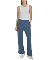 Marc New York Women's Ribbed Flared Pull-On Pants