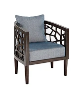 Streamdale Furniture Crackle Accent Chair, Wood Frame With Cushion, Morocco, Kd