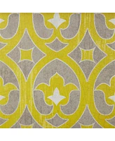 Streamdale Furniture Tuscan Tiles Distressed Yellow Medallion 3-Piece Wall Decor Set