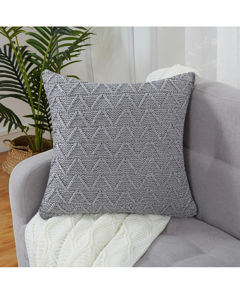 Caromio 1Pc Knitted Decorative Throw Pillow Covers 18" x