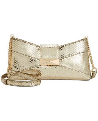 I.n.c. International Concepts Rebecc Metallic Snake Medium Clutch Crossbody, Created for Macy's