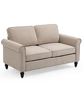 Simplie Fun 45 Inch, 2 Seater Loveseat Sofa, Mid Century Modern Couches For Living Room, Button Tufted Sofa