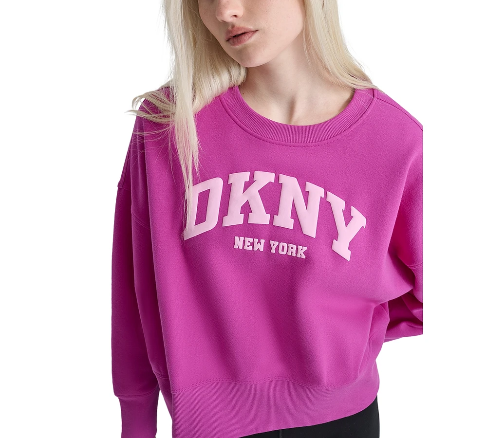 Dkny Sport Women's Varsity Puffed Logo Sweatshirt