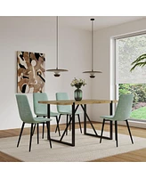 Simplie Fun Mdf Dining Table Set with Modern Chairs