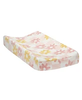 Lambs & Ivy Daisy Dreams Pink/White Checkered Soft Luxury Changing Pad Cover