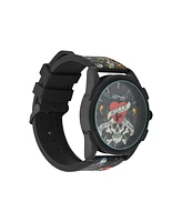 Ed Hardy Men's Matte Black Silicone Strap Analog Watch 48mm