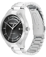 Calvin Klein Unisex Iconic Automatic Silver Stainless Steel Bracelet Watch 40mm