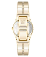 Anne Klein Women's Quartz Faceted Crystal Bezel -Tone Alloy Metal Watch, 32mm