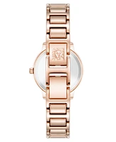 Anne Klein Women's Quartz Crystal Embellished Rose Gold-Tone Alloy Metal Bracelet Watch, 26mm