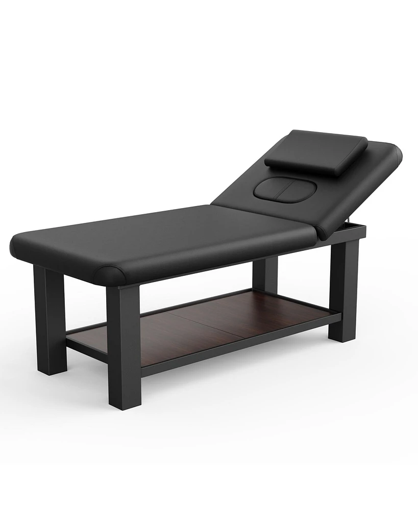 Simplie Fun 80" Beauty Salon Massage Bed: Adjustable, Sturdy, Storage