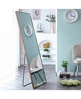 Streamdale Furniture Full-length Wood Frame Mirror, Floor/Wall Mount 63"x19"