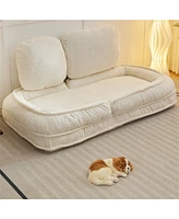 Streamdale Furniture 5-Position Adjustable Human Dog Bed, Sofa Couch, Space-Saving Design