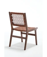 Saddle Leather Woven Dining Chair: Luxury, Comfort, and Style
