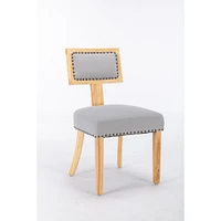 T-Back Riveted Dining Chair with Adjustable Mat (Set of 2)