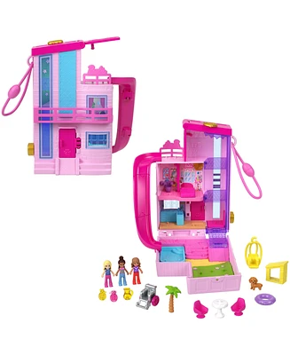 Polly Pocket Barbie Dreamhouse Compact, Dollhouse Playset with 3 Micro Dolls - Multi