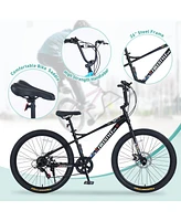 Simplie Fun Freestyle Kids Bike Double Disc Brakes 26 Inch Children's Bicycle For Boys Girls Age 12+ Years