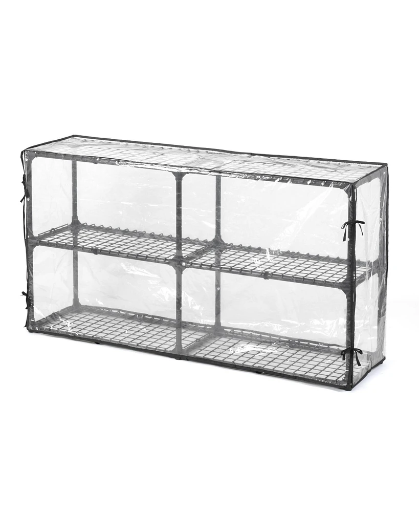 Streamdale Furniture 2-Pack 3-Tier Wire Storage Shelves with Covers