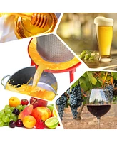 Simplie Fun Hydraulic Fruit Wine Apple Press 5.3Gallon/20L - Stainless Steel For Wine Cider Making
